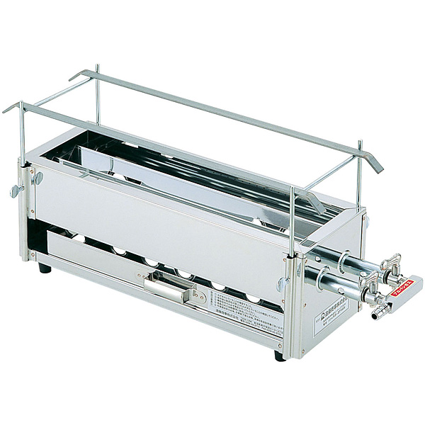 遠藤商事 SA 18-0 ステンレス 二本パイプ焼鳥器 小 LPガス - 調理器具