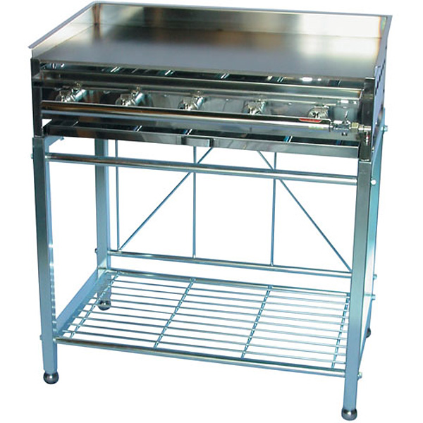 荒木金属製作所 鉄板焼 台付 間口930mm AK-3A LPガス - 調理器具のSHOKUBI