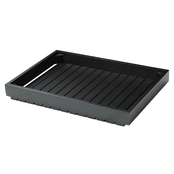 ウッドトレイ1/1 ブラック 810055-B-1 530×370mm - 調理器具のSHOKUBI
