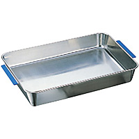 18-8 ステンレス 角バット 取手付 グリーン 8枚取 - 調理器具のSHOKUBI