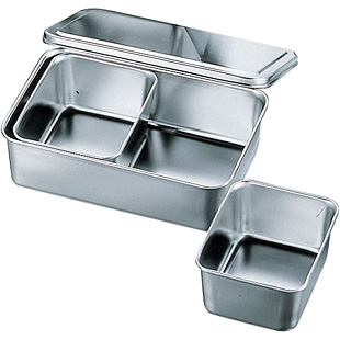 18-8 ステンレス 普及型調味料入れバット 6ヶ入り角 - 調理器具のSHOKUBI