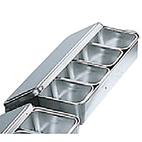 18-8 ステンレス ミニ調味料入れバット 4ヶ入り長 - 調理器具のSHOKUBI