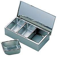 18-8 ステンレス 薬味入れ オープン式 3ヶ入り - 調理器具のSHOKUBI