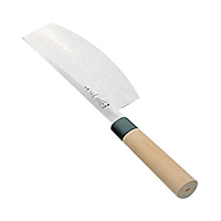 正本和庖丁 本霞玉白鋼 鎌型薄刃庖丁 KS0721 21cm - 調理器具のSHOKUBI