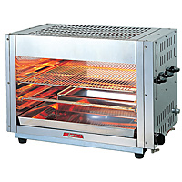 ガス赤外線 上火式グリラー シングルタイプ LPガス AS-1031 幅864mm