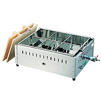 ガス式おでん鍋 マッチ点火式 8寸 4ツ仕切 都市ガス 18-8 ステンレス 関東煮鍋 マッチ点火 4仕切 都市ガス＜13A＞ 8寸 360