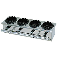 ガス台 釜めし用 1列 都市ガス＜13A＞ AK-3 3ヶ用 - 調理器具のSHOKUBI