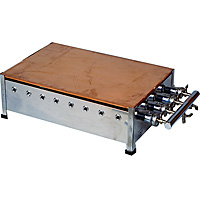 銅板 ホットケーキ焼器 ガス式 LPガス HC-18 555×375×H180mm - 調理