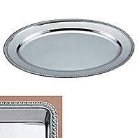 スギコ 18-8 ステンレス 小判皿 菊渕 510×351mm SH-0020-G 20インチ