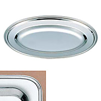 スギコ 18-8 ステンレス 小判皿 B渕 410×273mm SH-0016-B 16インチ