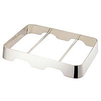 ユキワ　YUKIWA　ステンレス　飾台　オードブル 三宝産業 YUKIWA UK 18-8 ステンレス 角飾台 プレーンT型 28インチ用