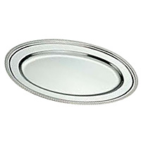 和田助製作所 SW 18-8 ステンレス 小判皿 パール渕 355×240mm 14