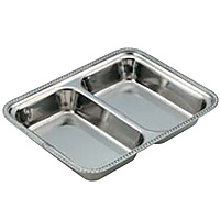 スギコ 18-8 ステンレス 二ッ仕切り皿 331mm SH-2066-B B渕 - 調理器具