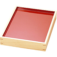 白木 デリカバット 両面内朱 大 - 調理器具のSHOKUBI