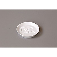 白磁 絵柄入り 醤油皿 約8.2mm 富士山 - 調理器具のSHOKUBI