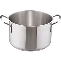 ムラノ インダクション 寸胴鍋 28cm IH対応 (蓋無) 18-8ステンレス ムラノ インダクション 18-8 ステンレス 半寸胴鍋 蓋無 60cm - 調理