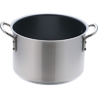 ステンレス製 寸胴鍋 約38cm内側はテフロン加工仕様 ムラノ インダクション テフロンセレクト 18-8 ステンレス 半寸胴鍋 蓋