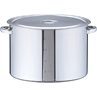 遠藤商事 SA 18-8 ステンレス 半寸胴鍋 目盛付 内径30cm - 調理器具の