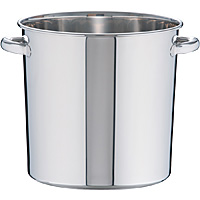 遠藤商事 18-8 ステンレス 寸胴鍋 テーパー付 蓋無 内径33cm - 調理