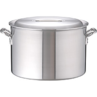 アカオアルミ DONシリーズ アルミ 半寸胴鍋 内径54cm - 調理器具のSHOKUBI アカオアルミ DONシリーズ アルミ 半寸胴鍋 内径54cm - 調理器具のSHOKUBI