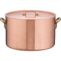 銅製寸胴鍋 copper 純銅　パール金属　新品 遠藤商事 SA エトール 銅 半寸胴鍋 24cm - 調理器具のSHOKUBI