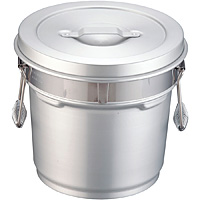 オオイ金属 アルマイト 段付二重食缶 245-R 6リットル - 調理器具のSHOKUBI