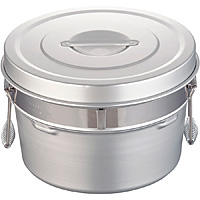 オオイ金属 アルマイト 段付二重食缶 245-R 6リットル - 調理器具のSHOKUBI
