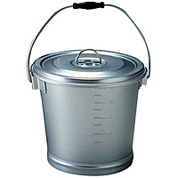 オオイ金属 アルマイト 丸型一重食缶 にぎり1ヶ付 214 12リットル - 調理器具のSHOKUBI