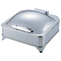 新品　KINGO ステンレス電気式 角チェーフィングデッシュ　ガラスカバータイプ KINGO ビュッフェ ステンレス 角チェーフィング 電気式タイプ D202