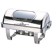 KINGO ビュッフェ ステンレス 角チェーフィング 回転カバー式 ハーフ