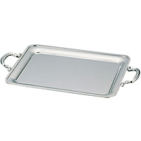 三宝産業 YUKIWA UK 18-8 ステンレス 角盆 B渕 手付 22インチ - 調理