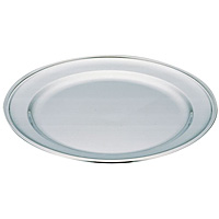 三宝産業 YUKIWA UK 18-8 ステンレス 丸皿 B渕 φ505mm 20インチ - 調理