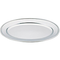 三宝産業 YUKIWA UK 18-8 ステンレス 小判皿 菊渕 810×580mm 32インチ