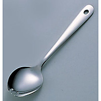 遠藤商事 18-0 ステンレス 給食スプーン 無地 穴明 - 調理器具のSHOKUBI