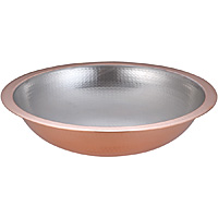 遠藤商事(Endo Shoji) ＳＡ　銅　うどんすき鍋（槌目入）３９cm QUD03039 遠藤商事 SA 銅 うどんすき鍋 槌目入り 39cm - 調理器具のSHOKUBI