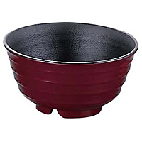 関西合成樹脂工業 メラミン うどん鉢 小 φ149mm 773-B 黒 - 調理器具の