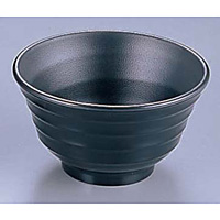 関西合成樹脂工業 メラミン うどん鉢 小 φ149mm 773-B 黒 - 調理器具の