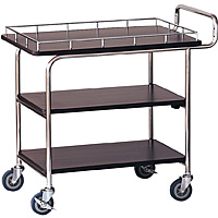 遠藤商事 木目調 サービスワゴン SS-CW 茶 - 調理器具のSHOKUBI