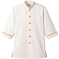 サーヴォ ショップコート オフホワイト×ブラウン D-1130 LLサイズ