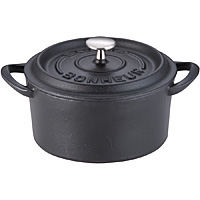 イシガキ産業 ボン・ボネール 鋳物ホーロー ココット ブラック 15cm