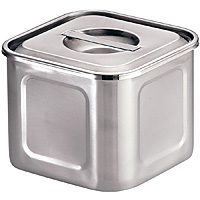 三宝産業 YUKIWA UK 18-8 ステンレス 深浅型 角キッチンポット 13.5cm