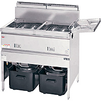 マルゼン ガス式フライヤー 二槽式 MGF-23WK LPガス - 調理器具のSHOKUBI