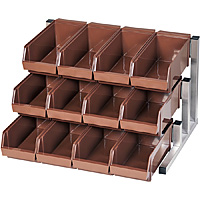 TKG 18-8 スマートオーガナイザー ブラック 3段4列 入数：1セット(12個入) EOC3202 ＴＫＧ １８-８スマート オーガナイザー３段４列（１２ヶ入） グレー