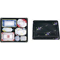 アヅミ産業 ワンウェイ 会席膳セット 蓋三彩 20セット入り T-217