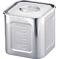 三宝産業 YUKIWA UK 18-8 ステンレス HACCP 角キッチンポット 深型