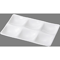 福井クラフト メラミン プレート ホワイト 255mm 51031440 角一ツ切&五