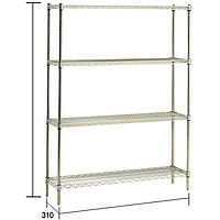 ステンレス エレクター シェルフ SSSシリーズ セット（奥行310mm）SSS1520×PS2200×6段 組立式 ステンレス製（takumi） ステンレス エレクター シェルフ SSSシリーズ セット（奥行310mm