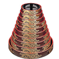 若泉漆器 DX富士型すし桶 梨地御所車 尺5 - 調理器具のSHOKUBI