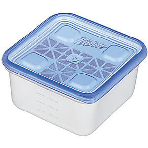 ジップロック コンテナー 正方形 2個入り 156×156×H83mm - 調理器具の