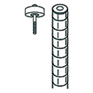 �G���N�^�[ �g�b�v�g���b�N �ړ����j�b�g�p �|�[���Z�b�g 1�g4�{ TTP1590-4 H1,590mm